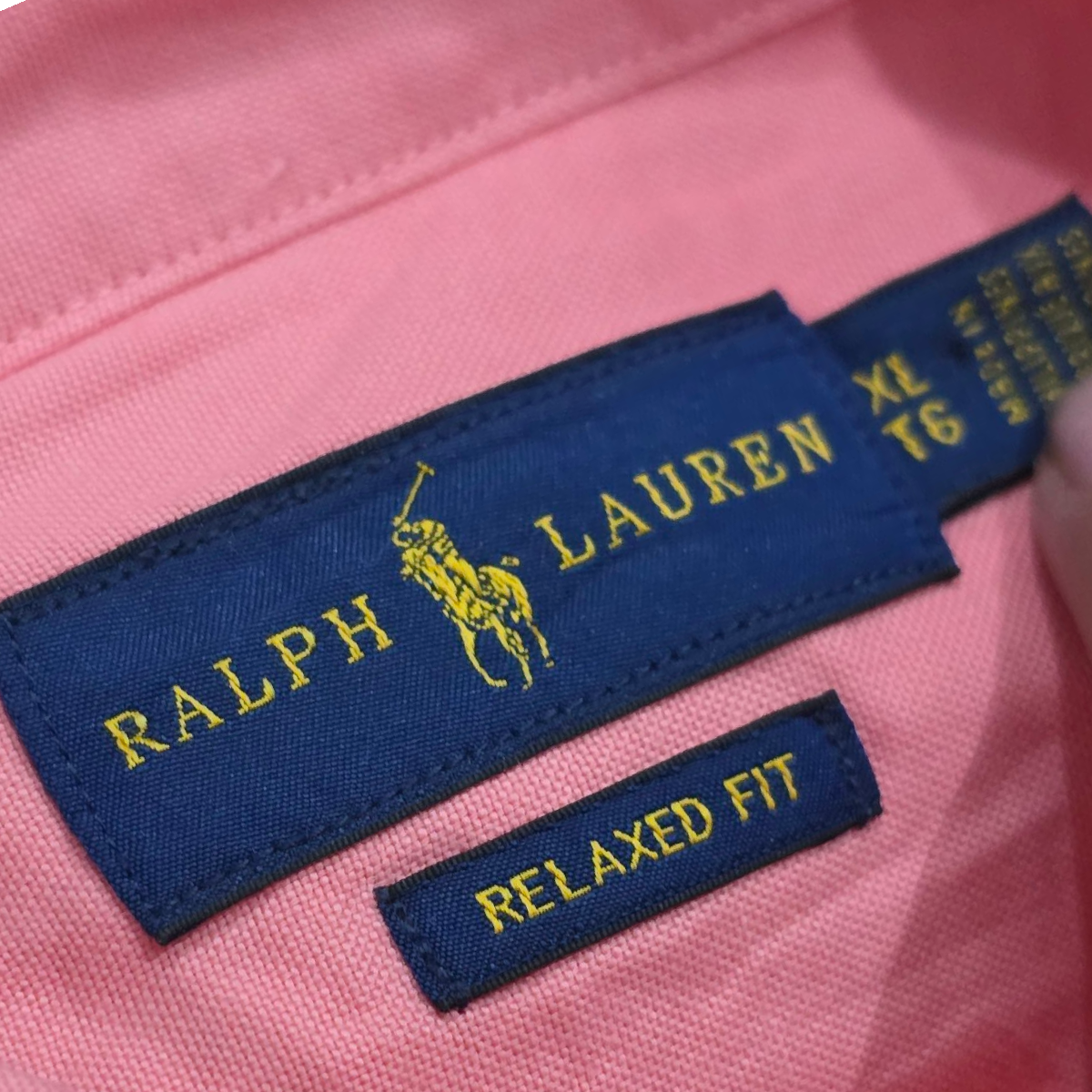 Camisa Ralph Lauren Xgrande Xl Rosa Pony Azul Relaxed Fit