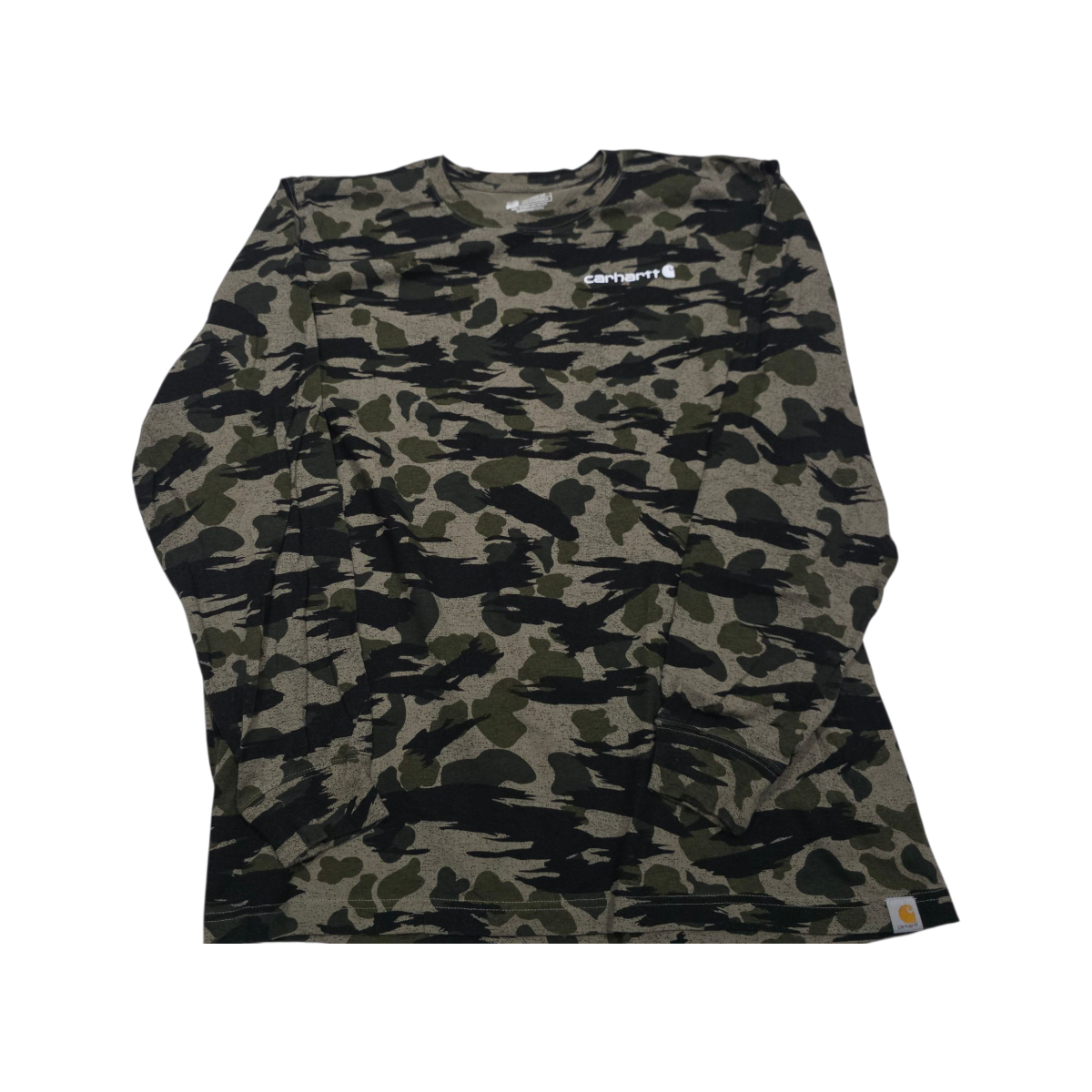 Playera Manga Larga Carhartt Xgrande Xl Verde Camoflaje