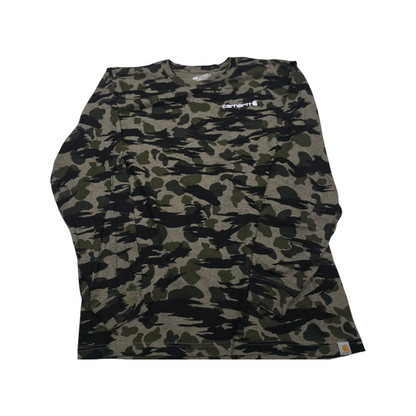 Playera Manga Larga Carhartt Xgrande Xl Verde Camoflaje
