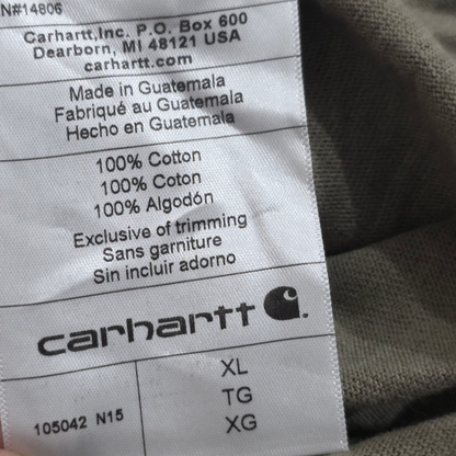 Playera Manga Larga Carhartt Xgrande Xl Verde Camoflaje