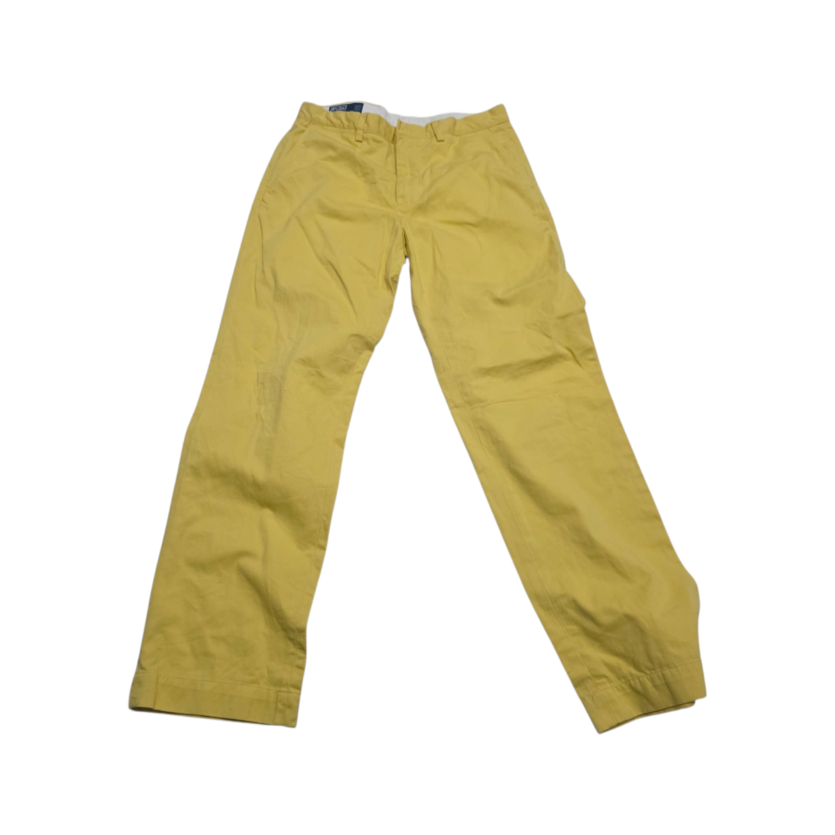 Pantalon Ralph Lauren 33x32 Recto Amarillo Pony Azul