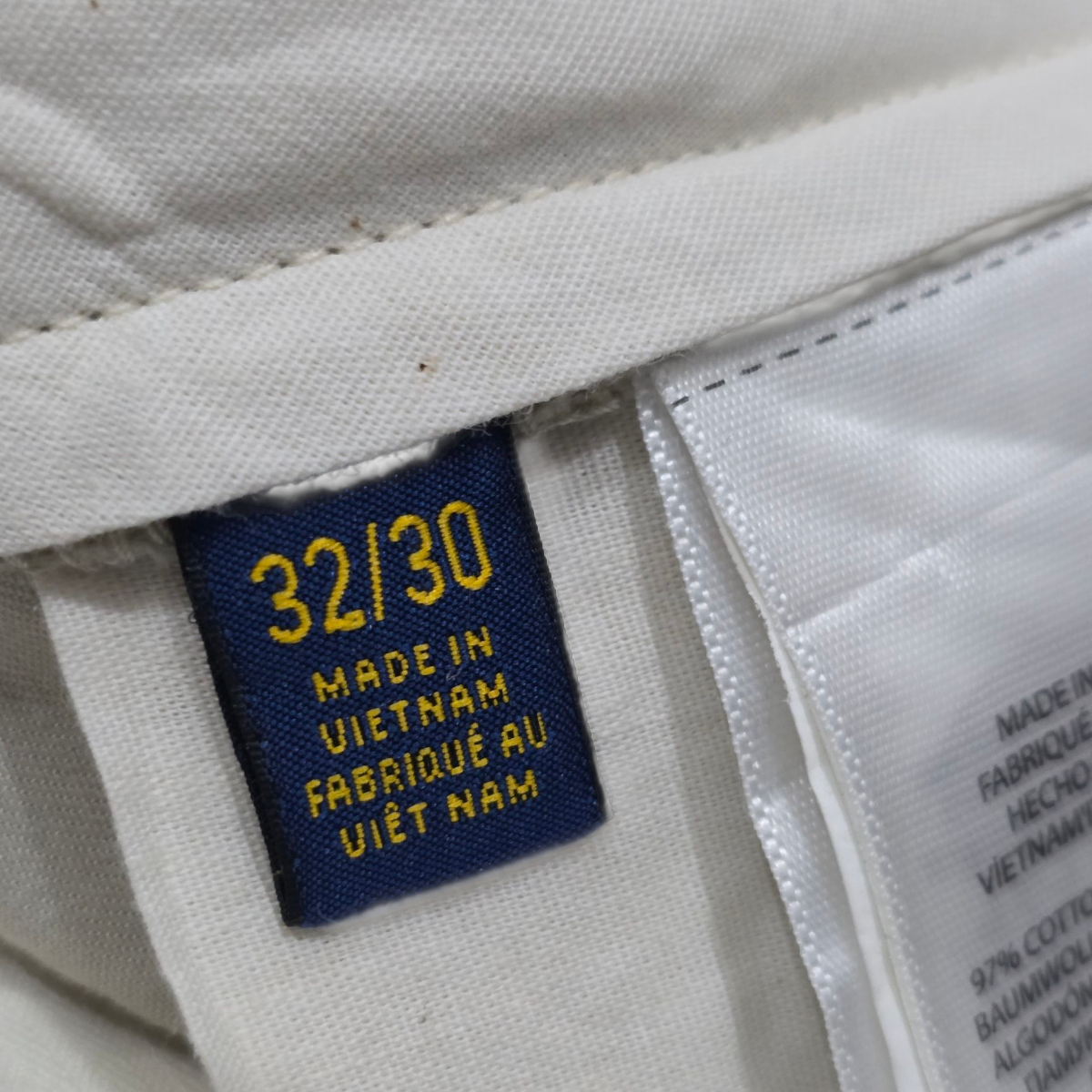 Pantalon Ralph Lauren 32x30 Stretch Slimfit Beige