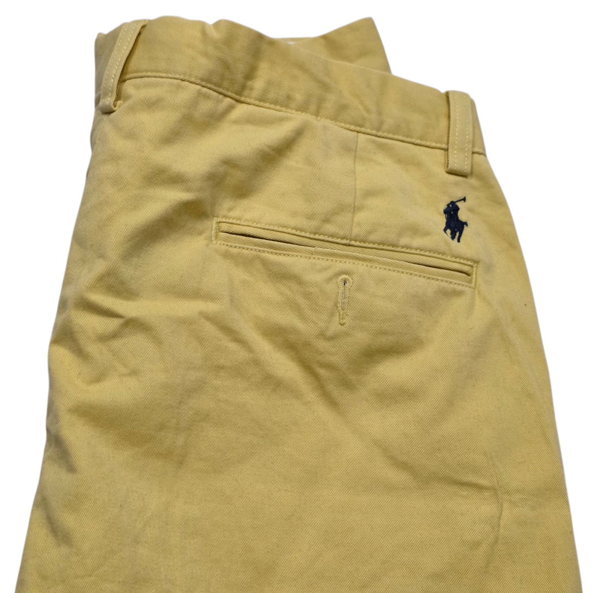 Pantalon Ralph Lauren 33x32 Recto Amarillo Pony Azul