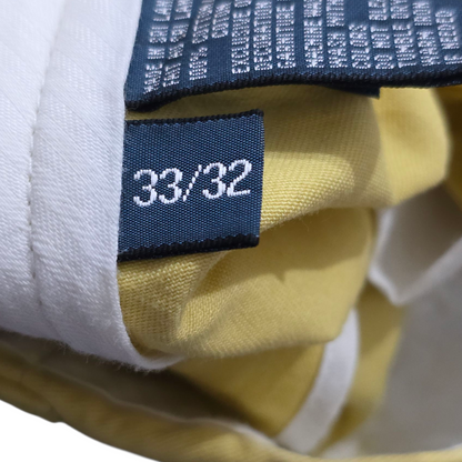 Pantalon Ralph Lauren 33x32 Recto Amarillo Pony Azul