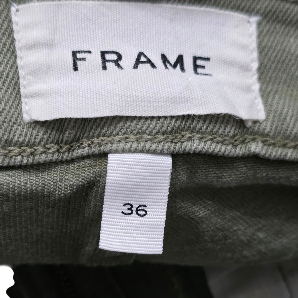 Pantalon Frame 36 Verde Slimfit