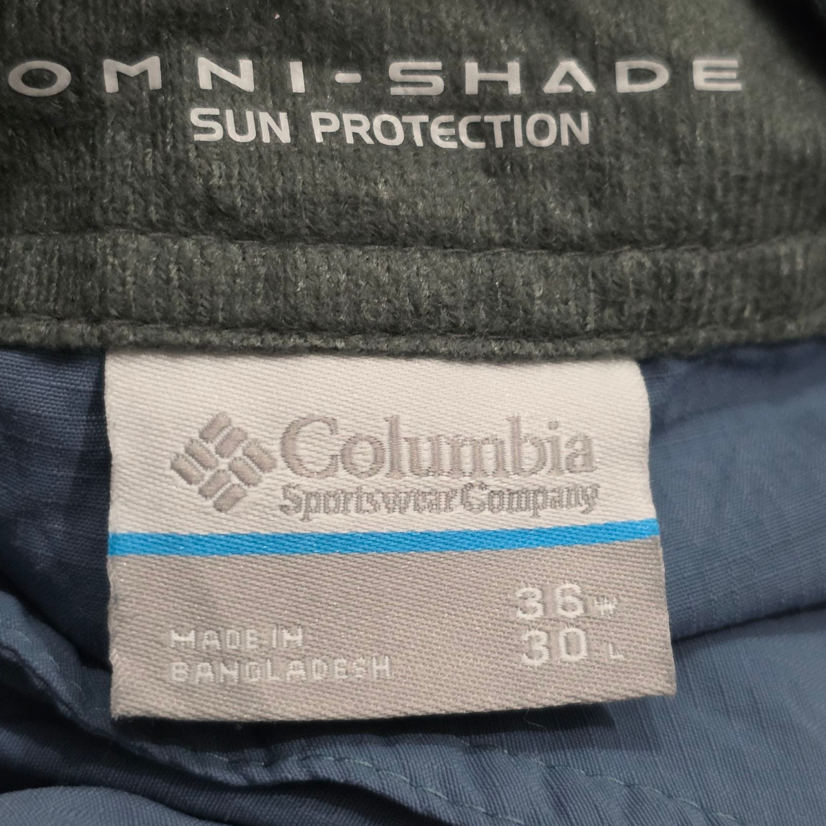 Pantalon Convertible Columbia 36x30 Azul Omni Shade