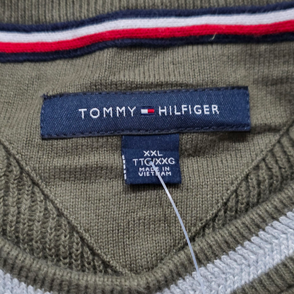 Sueter Tommy Hilfiger 2xl Verde Cuello Redondo (Usado)