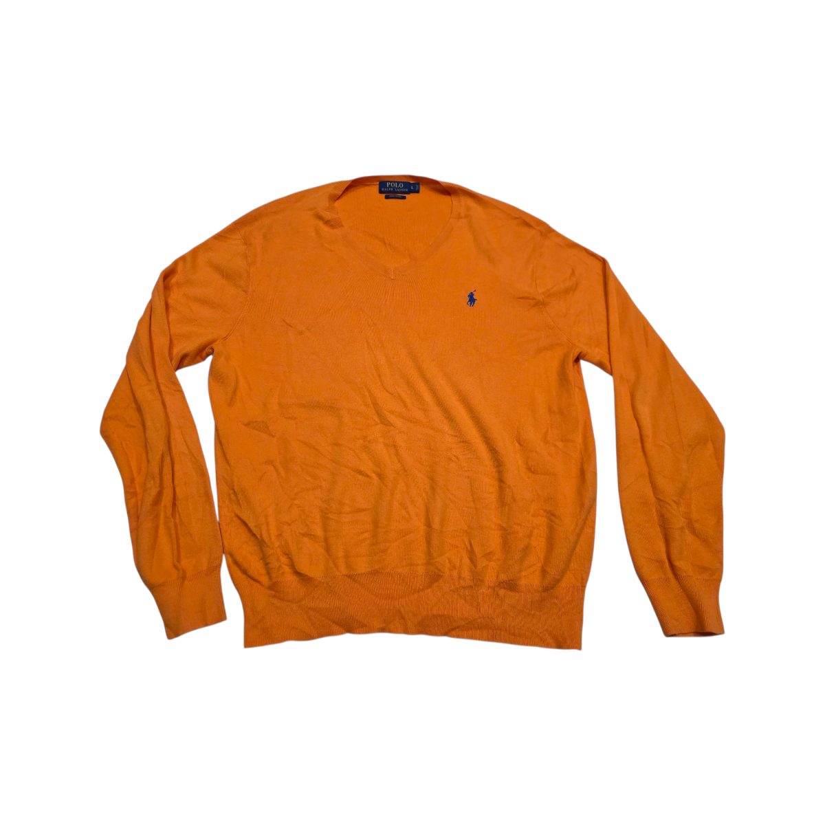 Sueter Ralph Lauren Grande L Naranja Algodon Pima