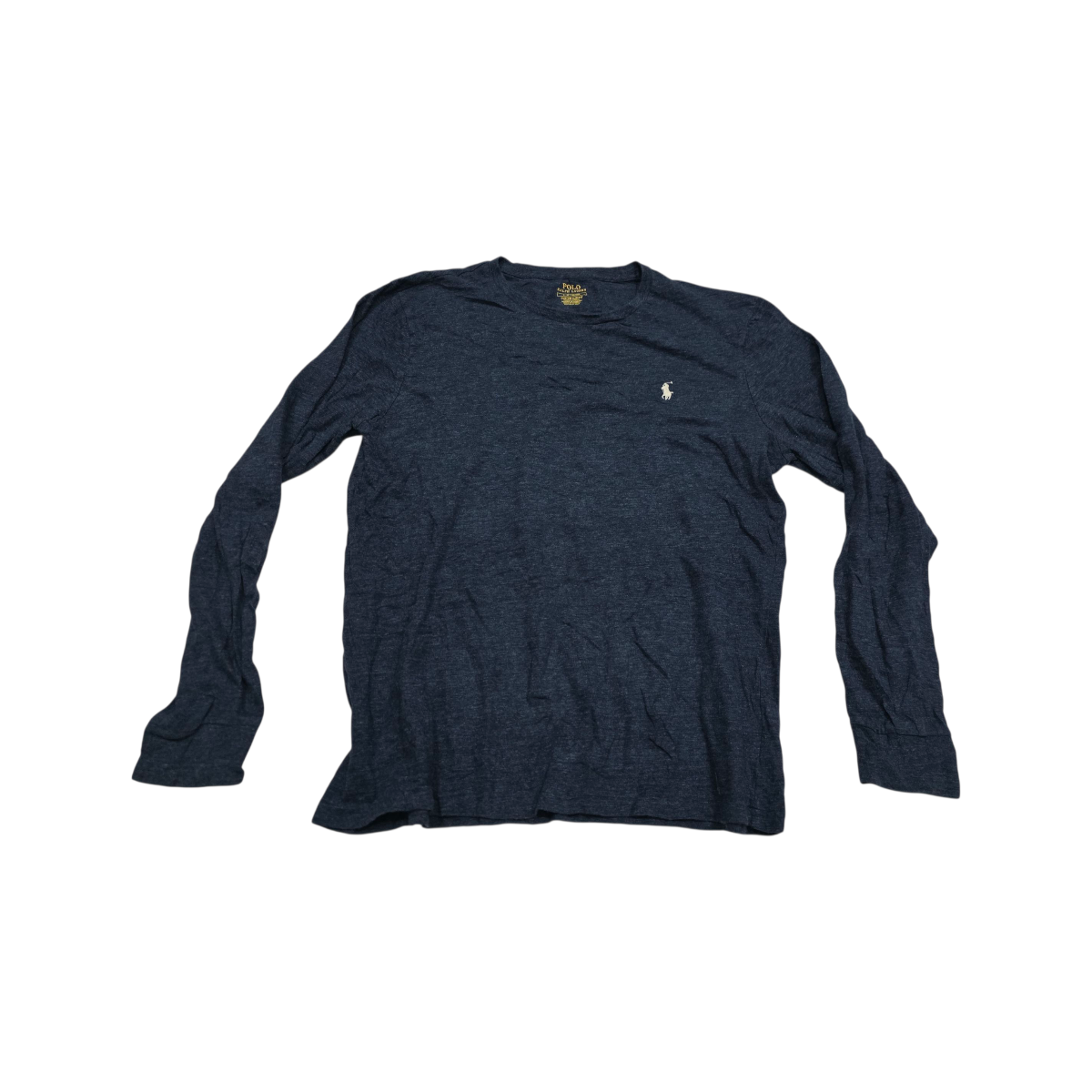 Playera Manga Larga Ralph Lauren Grande Custom Slimfit Azul