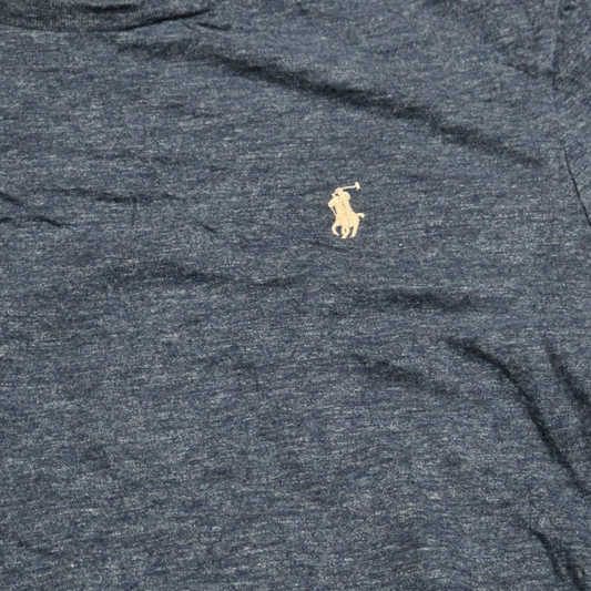 Playera Manga Larga Ralph Lauren Grande Custom Slimfit Azul