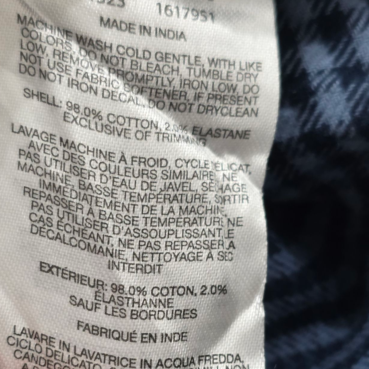 Camisa Columbia Mediana M Cuadro Azul Marino