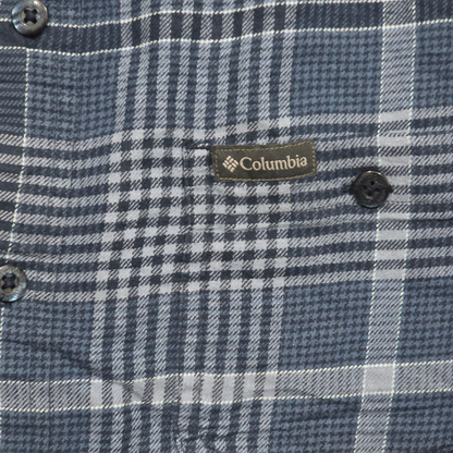 Camisa Columbia Mediana M Cuadro Azul Marino