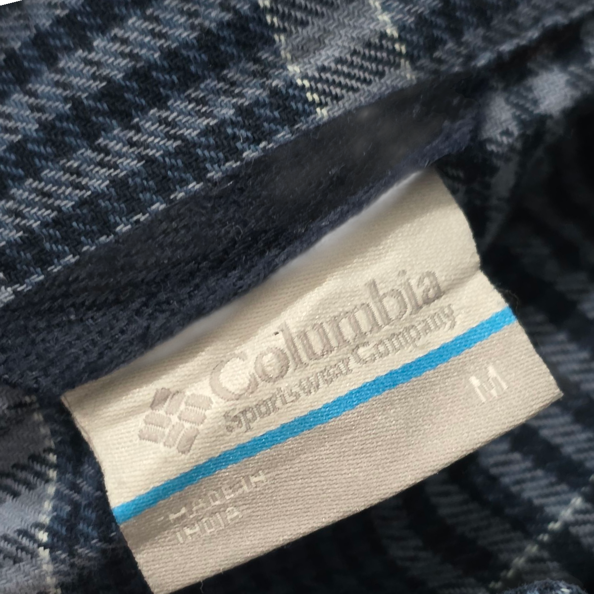 Camisa Columbia Mediana M Cuadro Azul Marino