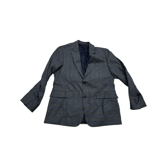 Saco Tommy Hilfiger 38s Gris Y Azul Cuadro