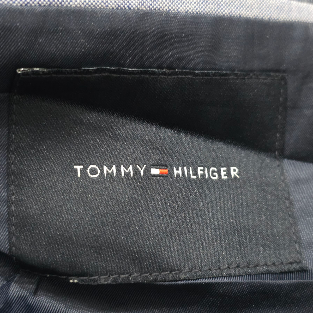 Saco Tommy Hilfiger 38s Gris Y Azul Cuadro