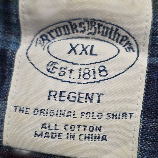 Camisa Brooks Brothers 2xl Regent Cuadro Azul