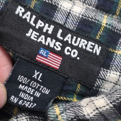 Camisa Ralph Lauren Xgrande Xl Cuadro Verde Y Azul