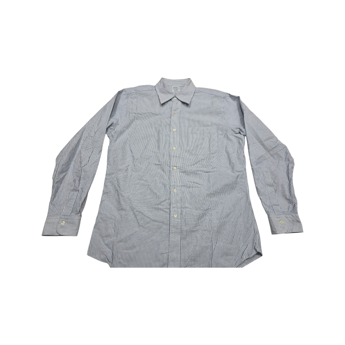 Camisa Brooks Brothers Grande L 16-34 Azul Claro Lineas