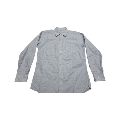 Camisa Brooks Brothers Grande L 16-34 Azul Claro Lineas