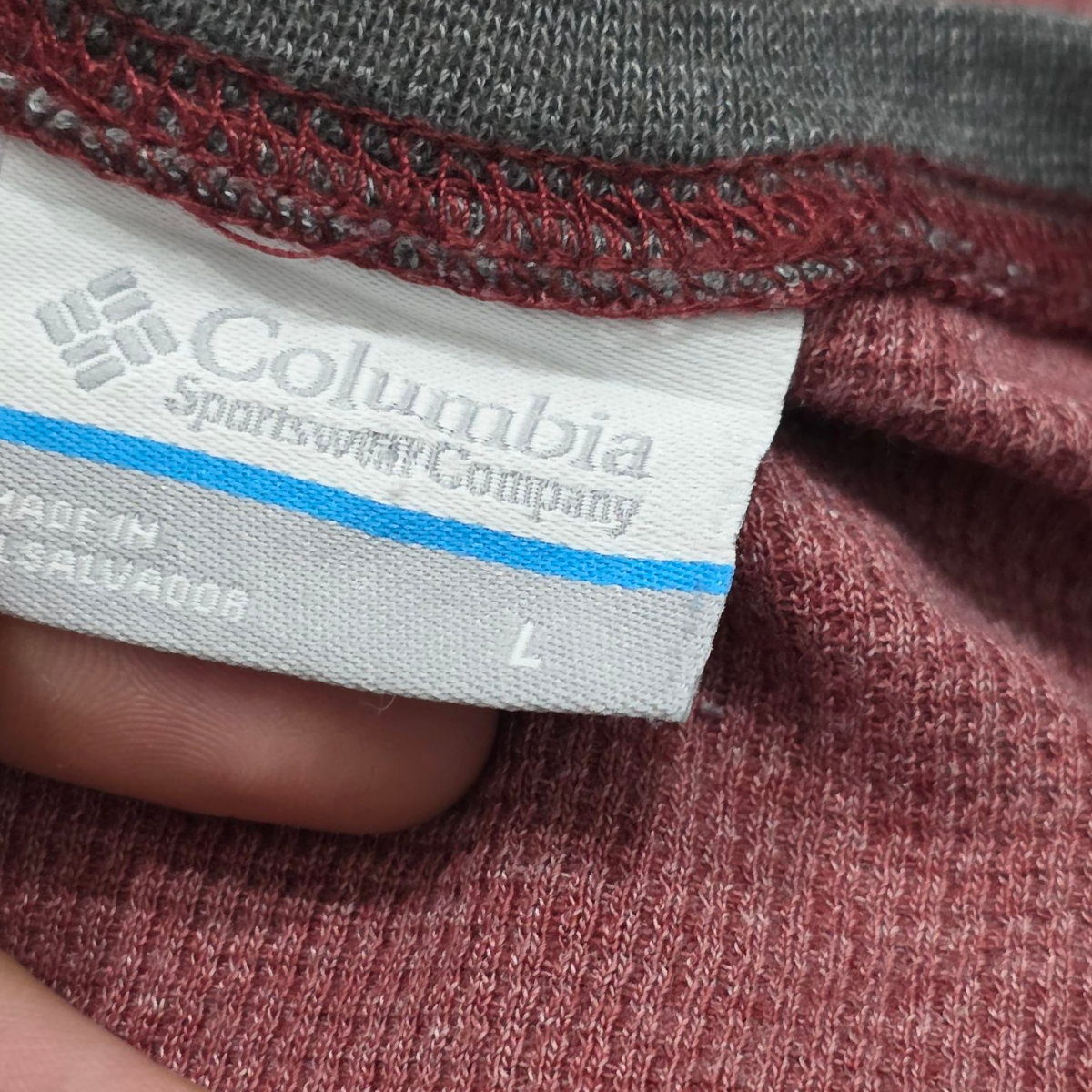 Playera Manga Larga Columbia Grande L Vino