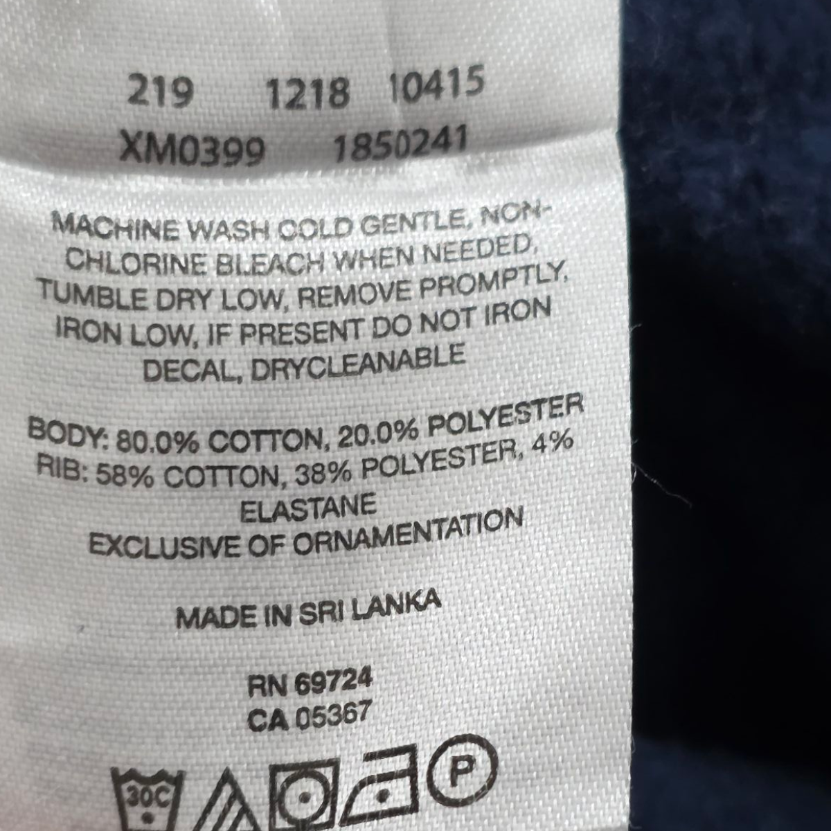 Sudadera Columbia Mediana M Azul