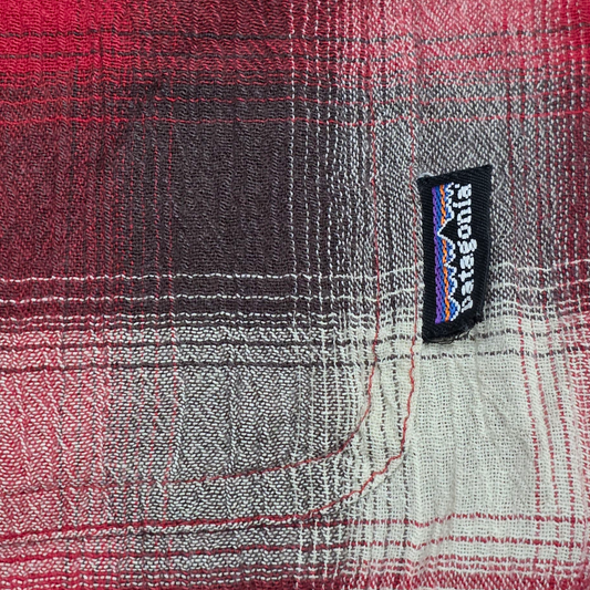 Camisa Manga Corta Patagonia Chico S Rojo Cuadros