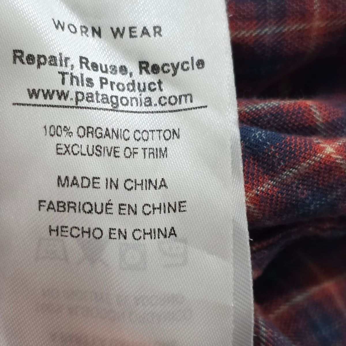 Camisa Patagonia Chico S Cuadro Azul