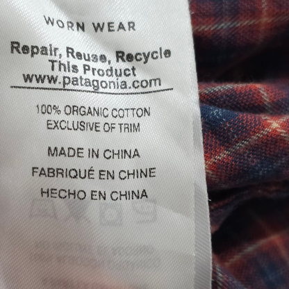 Camisa Patagonia Chico S Cuadro Azul