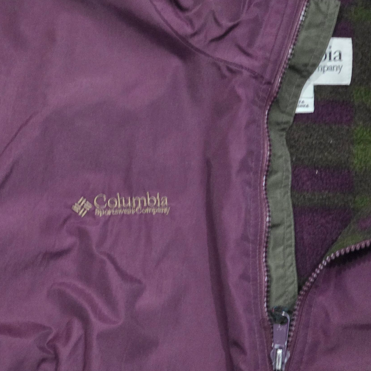 Chamarra Columbia Grande L Violeta Forro Vintage