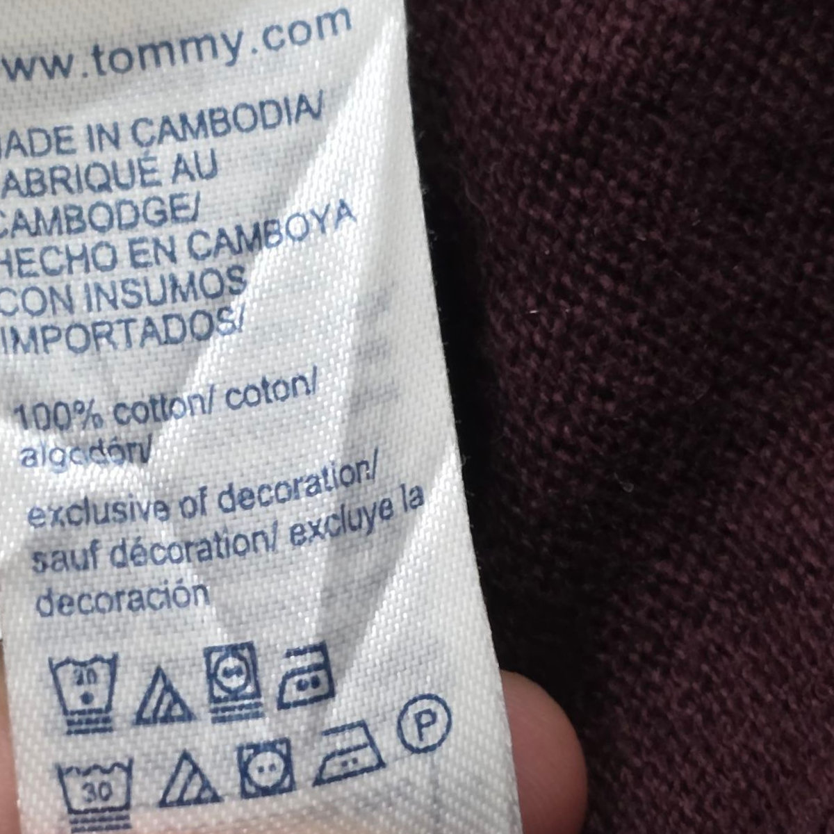 Sueter Tommy Hilfiger Xgrande Xl Vino