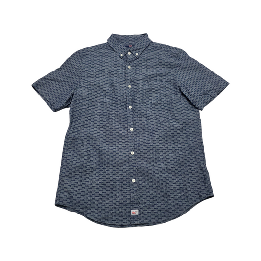 Camisa Manga Corta Vineyard Vines Mediana M Azul Peces