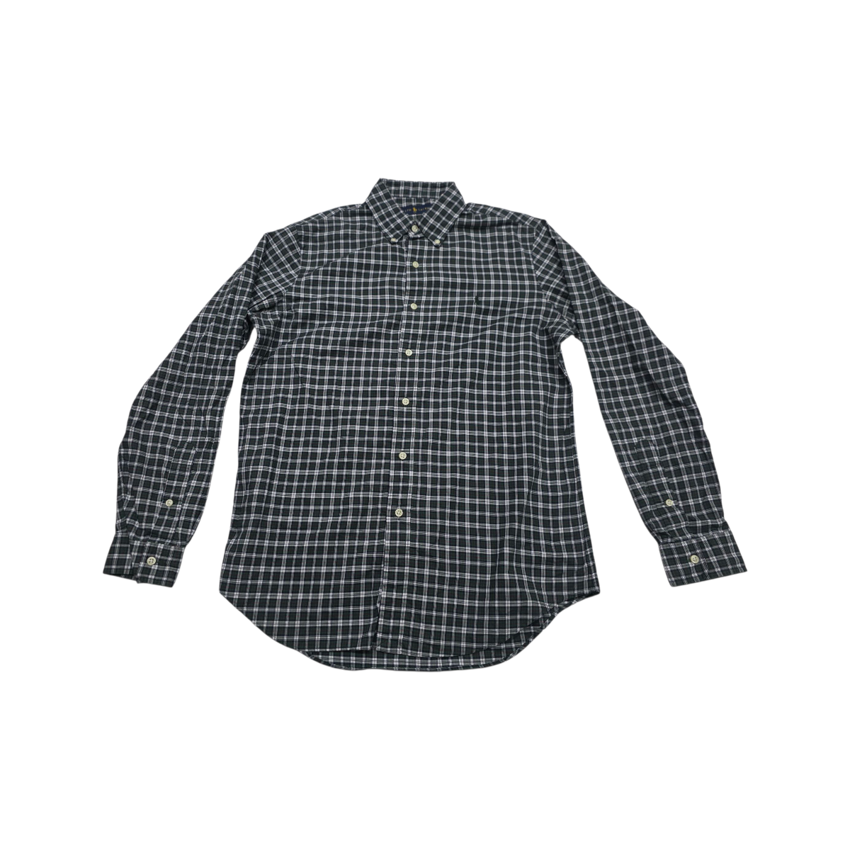 Camisa Ralph Lauren Mediana M Cuadro Verde Y Azul