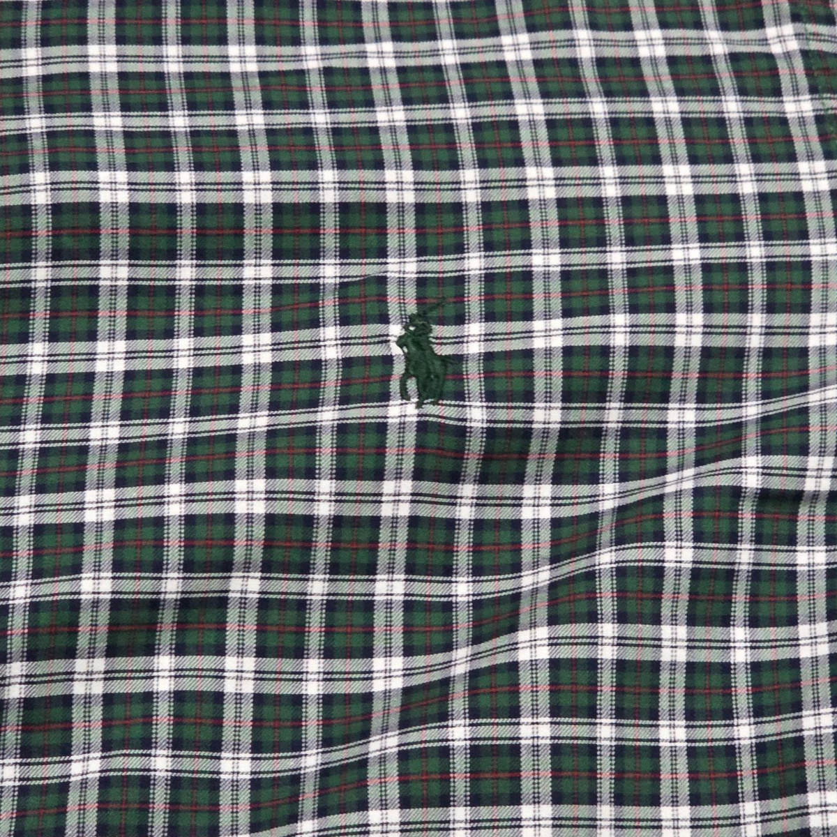 Camisa Ralph Lauren Mediana M Cuadro Verde Y Azul