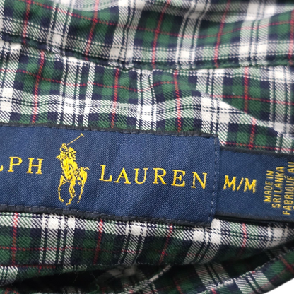 Camisa Ralph Lauren Mediana M Cuadro Verde Y Azul