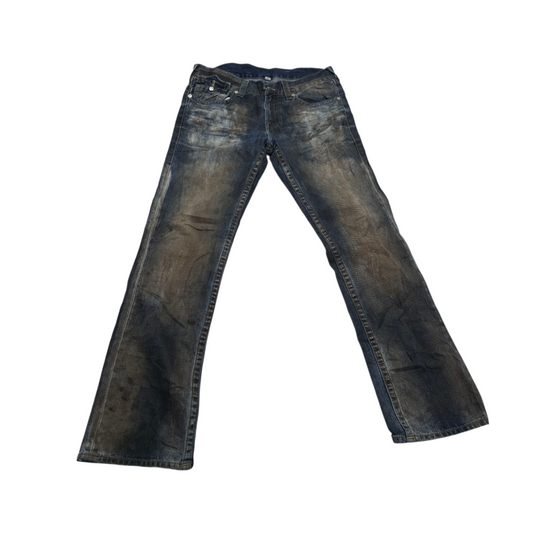 Pantalon Recto True Religion 34 Azul Sucio