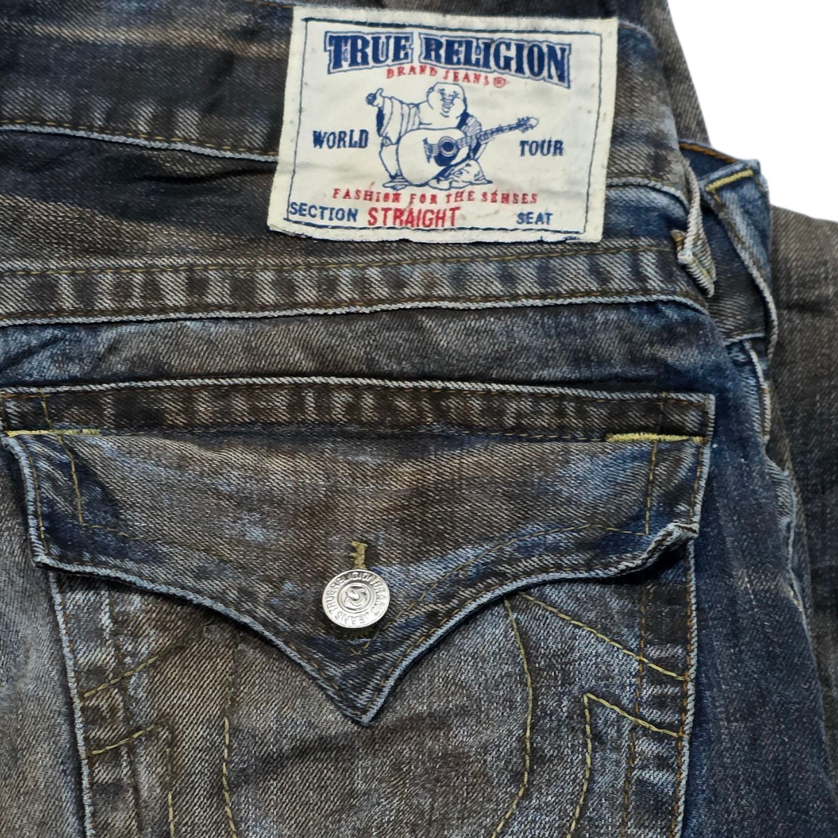 Pantalon Recto True Religion 34 Azul Sucio