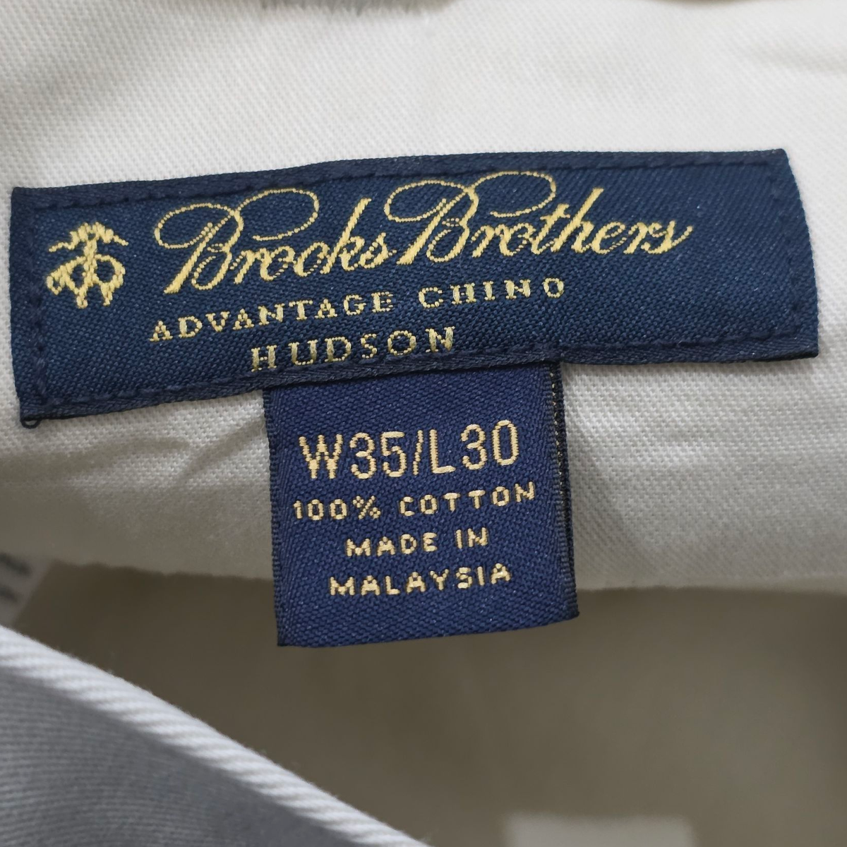 Pantalon Recto Hudson Brooks Brothers 35x30 Beige