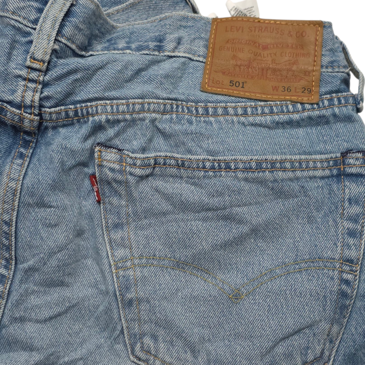 Pantalon Recto Levis 501 36x29 Azul Claro