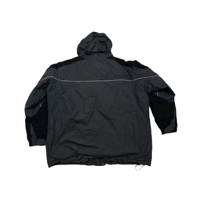 Chamarra Columbia 2xl Gris Con Gorro Resistente Agua