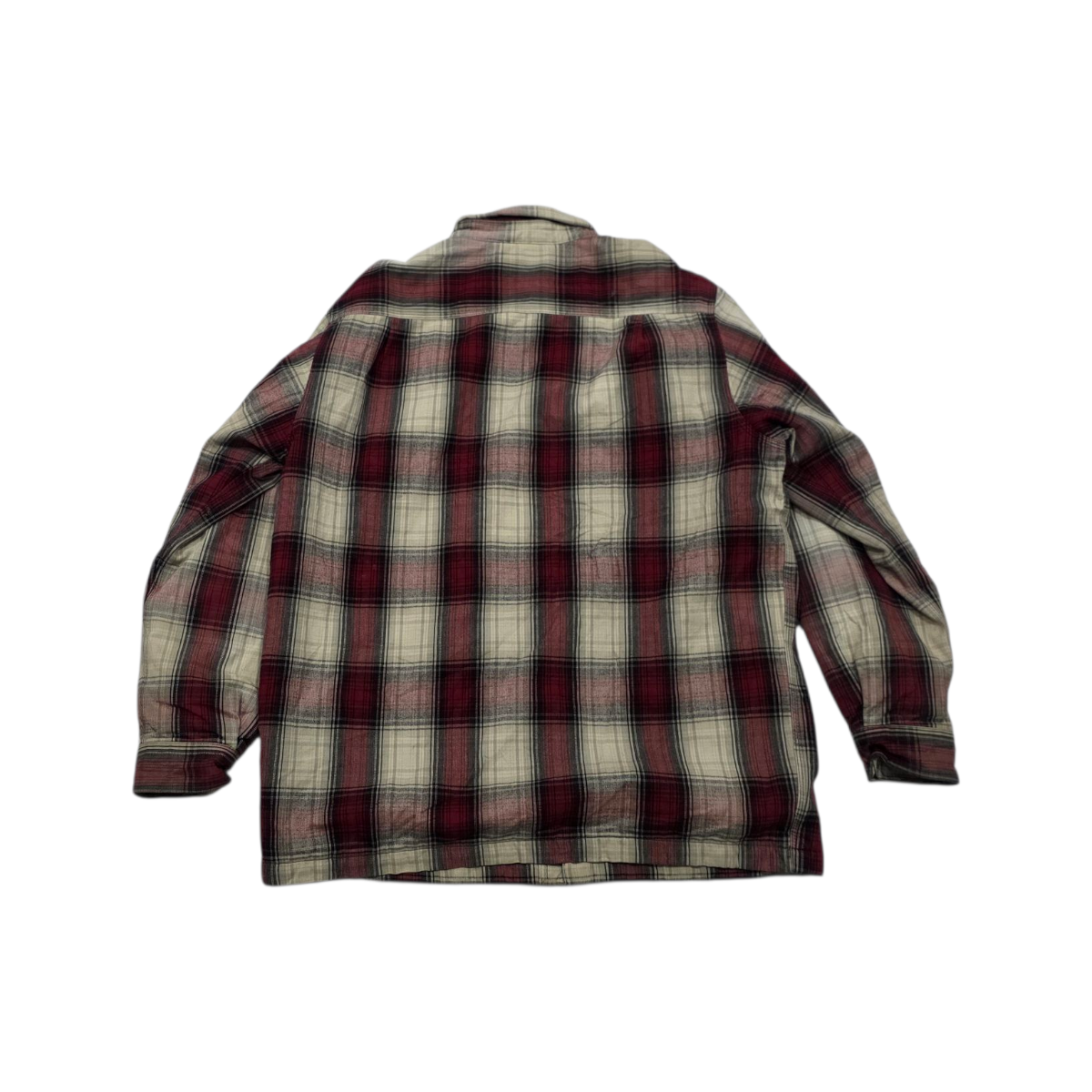 Camisa Gruesa Carhartt Grande L Cuadros Cafe Y Rojo