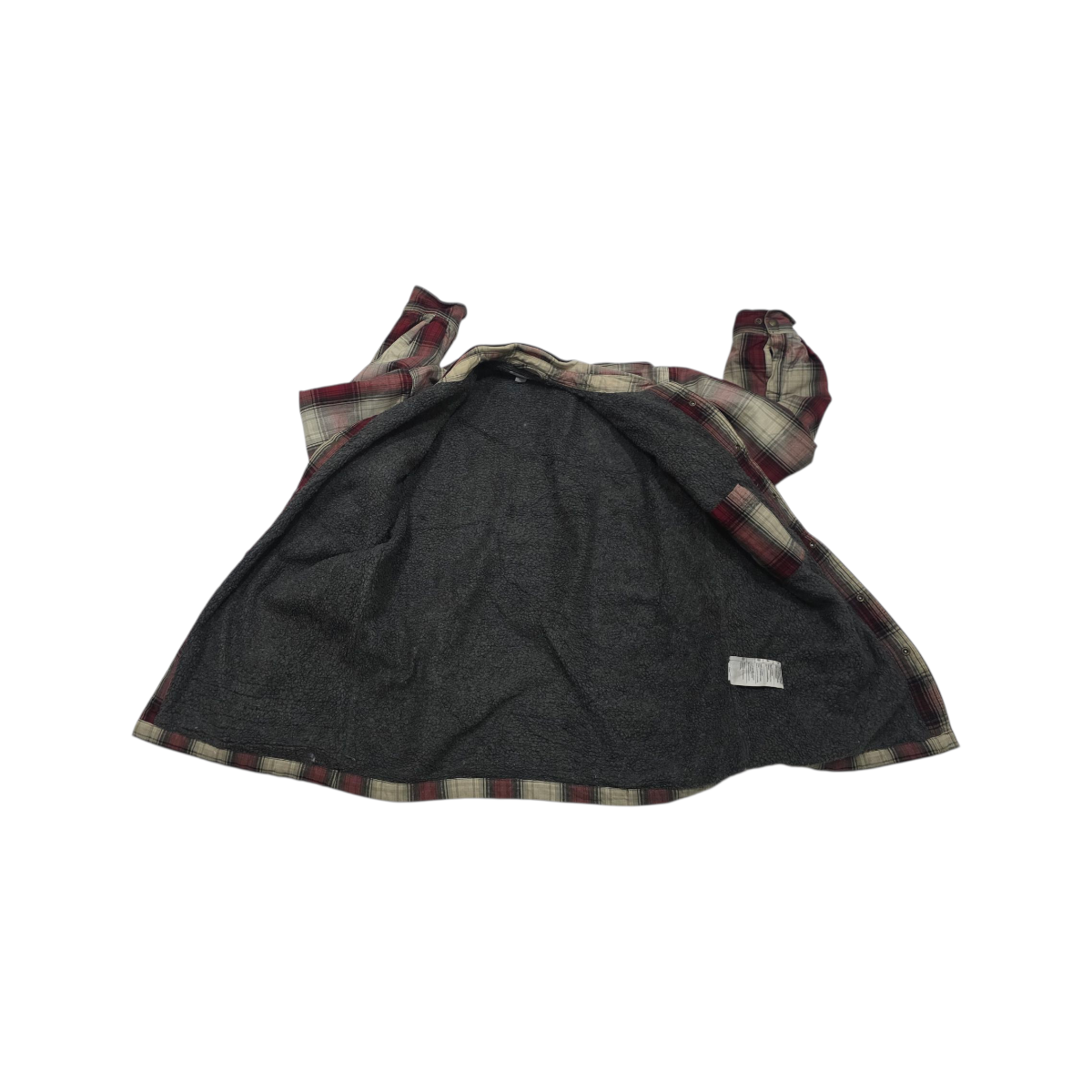 Camisa Gruesa Carhartt Grande L Cuadros Cafe Y Rojo