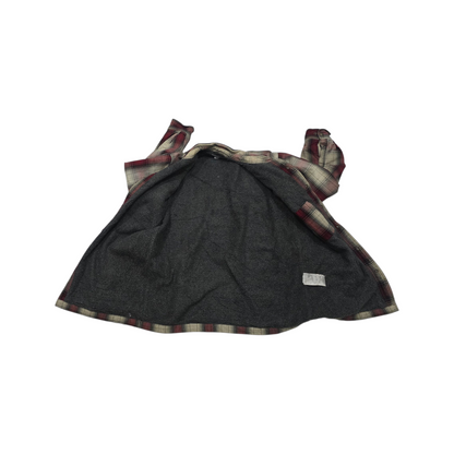 Camisa Gruesa Carhartt Grande L Cuadros Cafe Y Rojo