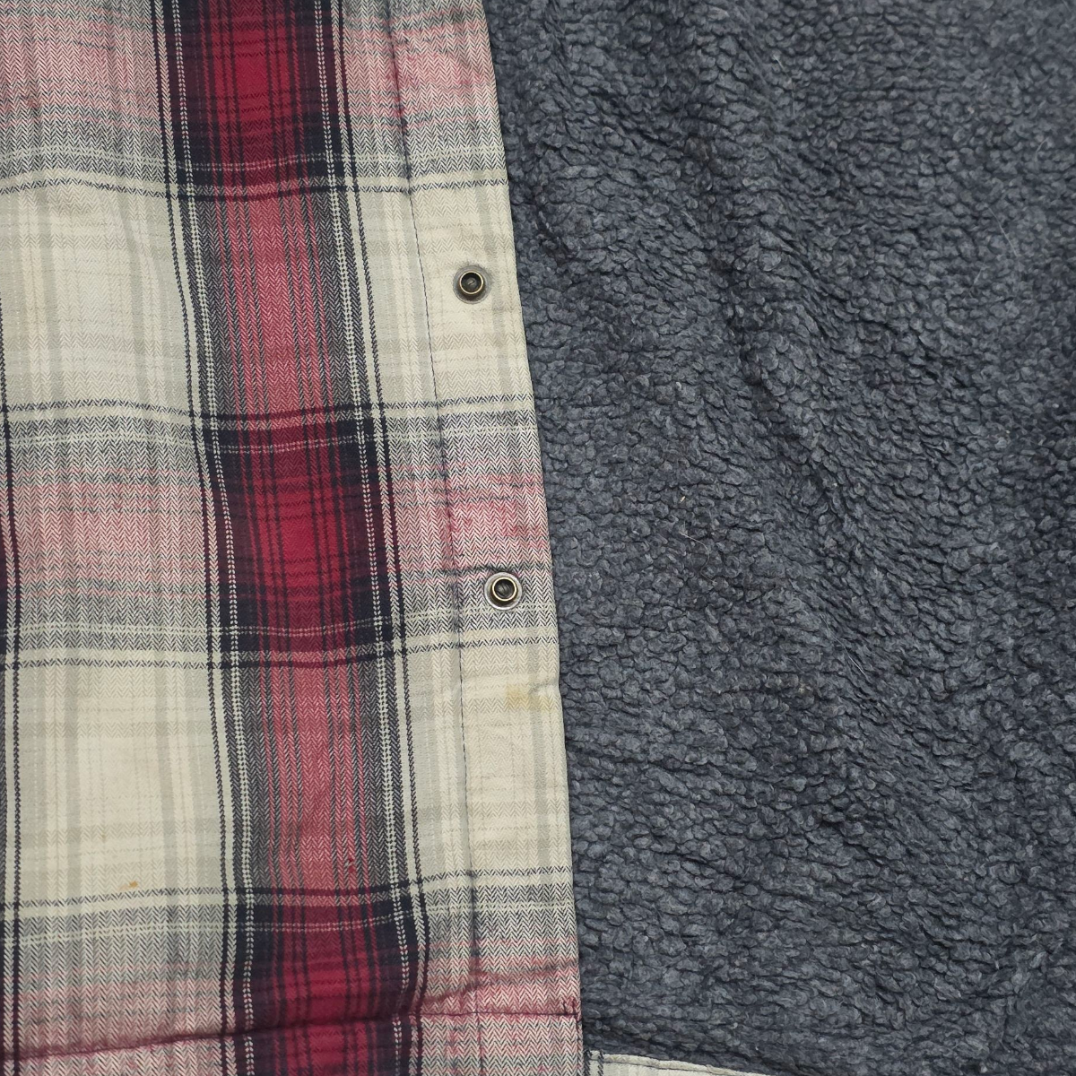 Camisa Gruesa Carhartt Grande L Cuadros Cafe Y Rojo