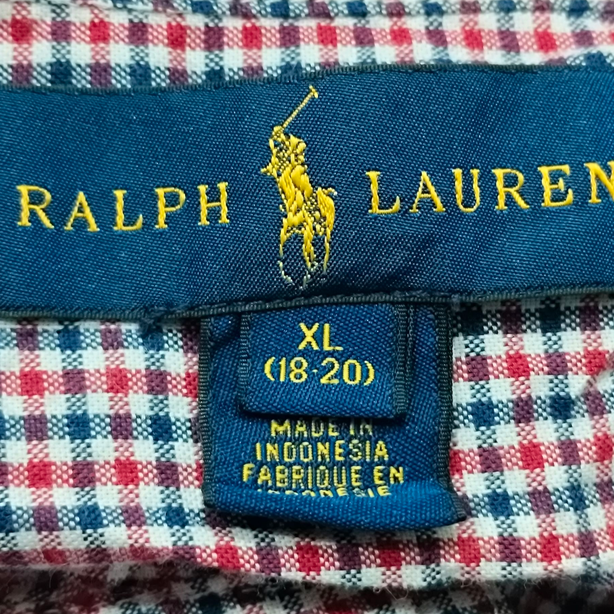 Camisa Ralph Lauren Adolescente 18-20 Cuadro Rojo