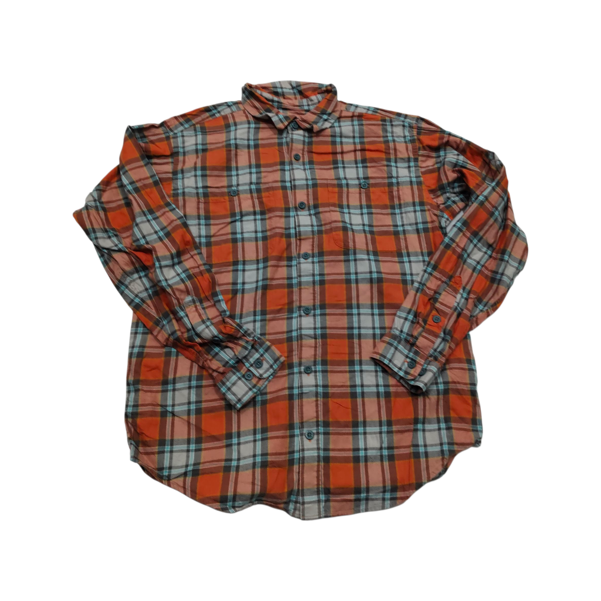 Camisa Patagonia Mediana M Cuadro Naranja