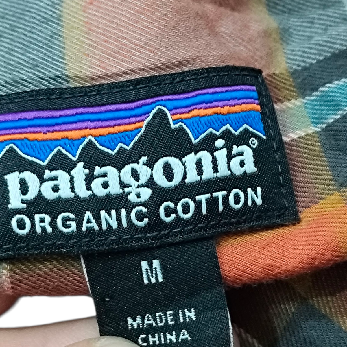 Camisa Patagonia Mediana M Cuadro Naranja