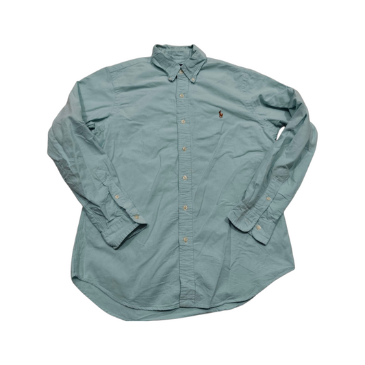 Camisa Ralph Lauren Mediana M Azul Menta Pony Colores