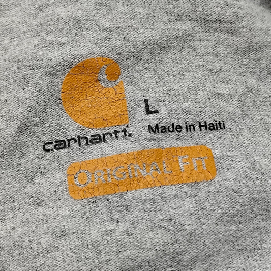 Playera Manga Larga Carhartt Grande L Original Fit Gris