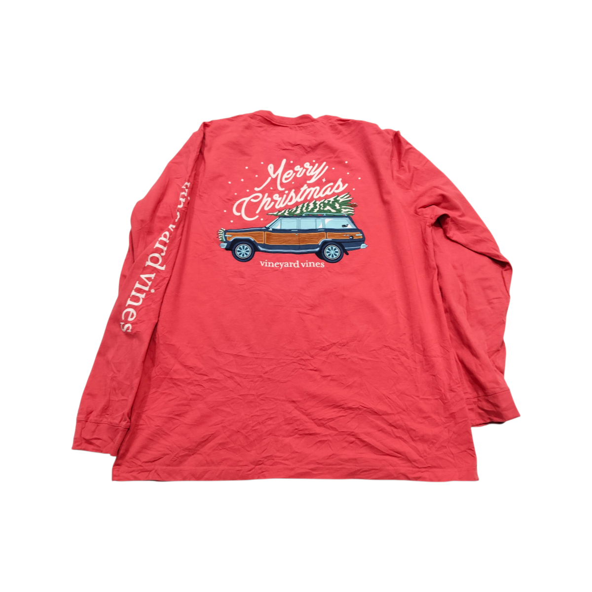 Playera Manga Larga Vineyard Vines Grande L Coral Navidad