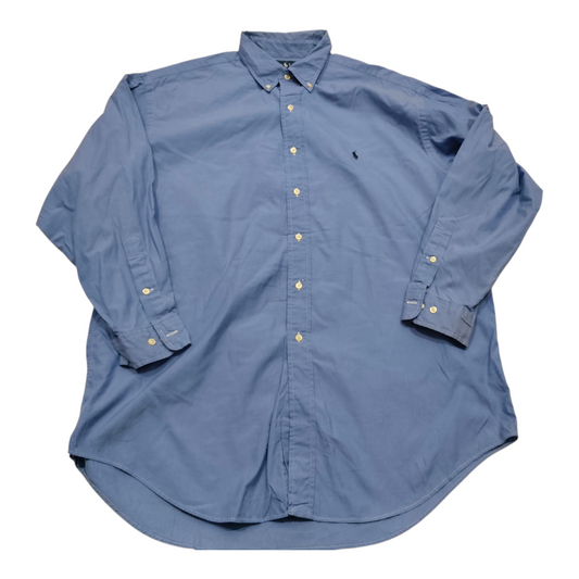 Camisa Ralph Lauren Xgrande 17 32-33 Yarmouth Azul Amplia